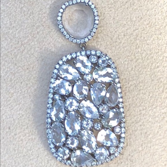 SOLD❌14k Meira T White Sapphire and Diamond neckla - Picture 2 of 8